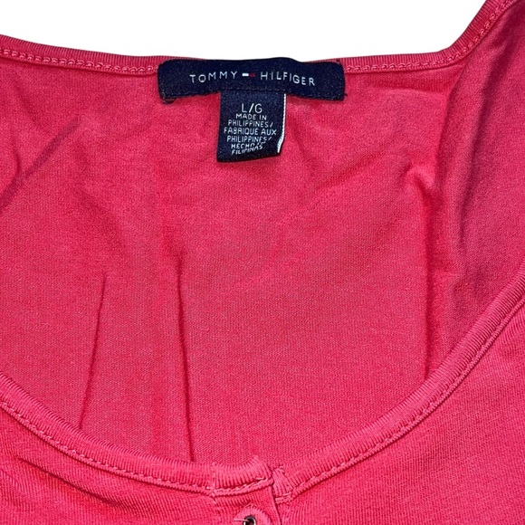 Tommy Hilfiger Vintage Woman’s Coral Short Sleeve Top Tee Shirt Size Large - Picture 9 of 9